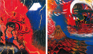 画家・櫻井 孝美氏「富嶽 風神雷山」